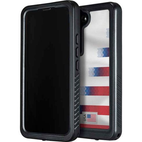 USA Soccer Flag Galaxy S24 Plus Waterproof Case